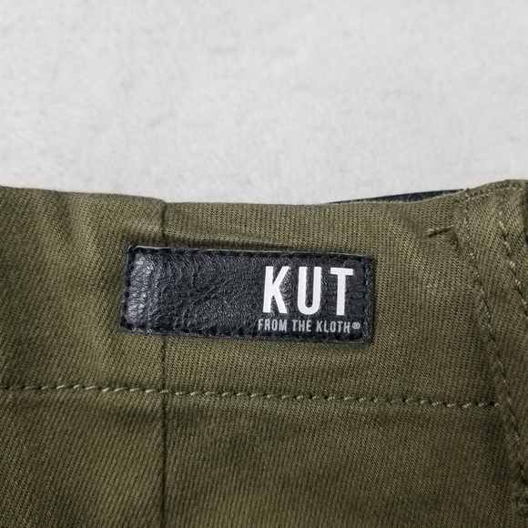Kut From The Kloth Track Pants womens Size 6 Green Frida Slim Ankle Jogger Mid - Picture 2 of 16